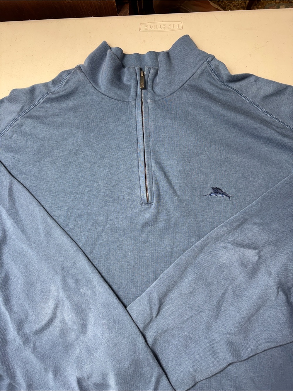 Tommy Bahama Blue Cotton Quarter-Zip